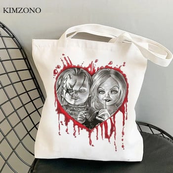 Τσάντα για ψώνια Chucky shopper tote βαμβακερή τσάντα γιούτας τσάντα για ψώνια bolsas επαναχρησιμοποιήσιμες πτυσσόμενες τσάντες cabas custom