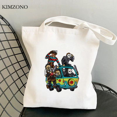 Chucky bevásárlótáska vásárló táska pamut juta táska bevásárlótáska bolsas újrahasznosítható összehajtható táska cabas egyedi