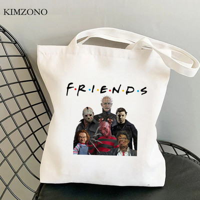 Chucky bevásárlótáska vásárló táska pamut juta táska bevásárlótáska bolsas újrahasznosítható összehajtható táska cabas egyedi