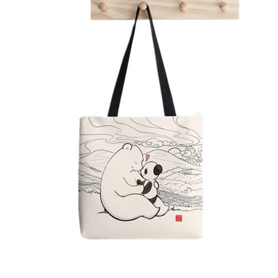 Shopper Cavalier King Charles Spaniel torba s printom ženska Harajuku shopper torba djevojka Torba za kupovinu na rame Ženska platnena torba