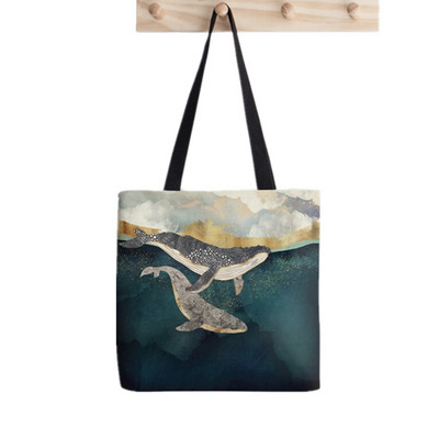 Shopper Cavalier King Charles Spaniel torba s printom ženska Harajuku shopper torba djevojka Torba za kupovinu na rame Ženska platnena torba