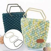 Mâner metalic trapezoid hexagonal puternic pentru genți de mână, feronerie pentru bagaje, accesoriu pentru geanți, cadou, auriu, argint, cadru de posetă