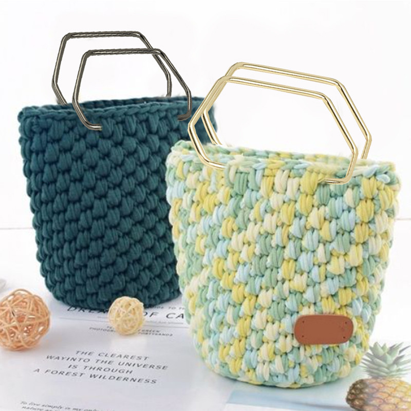 Mâner metalic trapezoid hexagonal puternic pentru genți de mână, feronerie pentru bagaje, accesoriu pentru geanți, cadou, auriu, argint, cadru de posetă