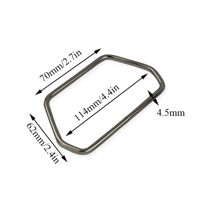 Mâner metalic trapezoid hexagonal puternic pentru genți de mână, feronerie pentru bagaje, accesoriu pentru geanți, cadou, auriu, argint, cadru de posetă