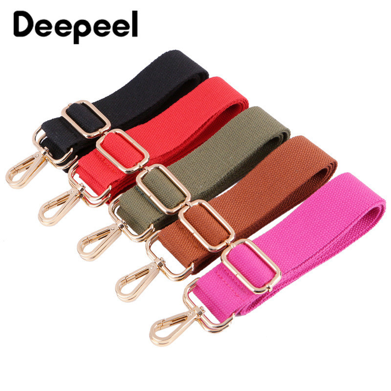 Deepeel 3,8 cm široký plátený popruh na tašku s nastaviteľnou prackou z zliatiny, 80 – 140 cm, retiazka na kabelku, batožinu, ramenné popruhy, súčasť príslušenstva