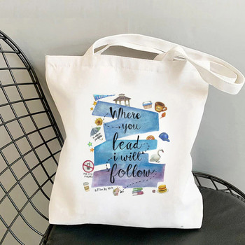 2022 Shopper Tow Women Gilmore Girls Printed Tote Τσάντα Γυναικεία Harajuku Shopper Τσάντα ώμου Shopping Τσάντα Lady Canvas