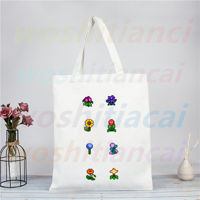 Stardew Valley Farm Pelican Town játék Vászon válltáska női kézitáskák számára Eco újrafelhasználható bevásárlótáska Vintage Ulzzang táskák