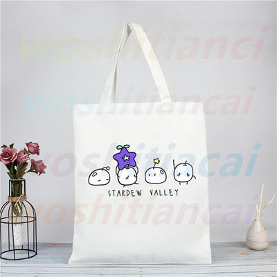 Stardew Valley Farm Pelican Town játék Vászon válltáska női kézitáskák számára Eco újrafelhasználható bevásárlótáska Vintage Ulzzang táskák