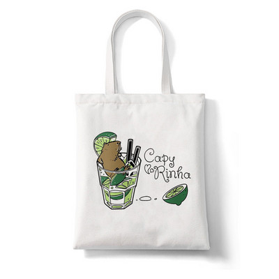 Kawaii Capybara Animal Rajzfilm Nagy vásárlótáska Nyomtatás Vászontartó táska Kézitáska Női Táska Harajuku válltáska Strandtáska Női táska