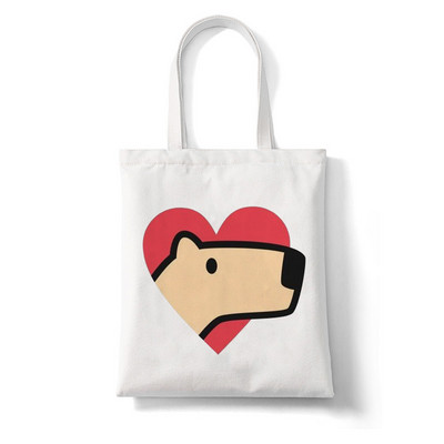 Kawaii Capybara Animal Rajzfilm Nagy vásárlótáska Nyomtatás Vászontartó táska Kézitáska Női Táska Harajuku válltáska Strandtáska Női táska