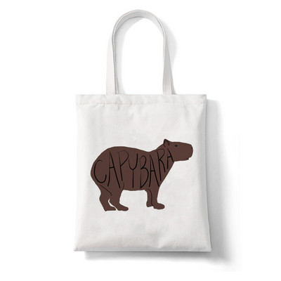 Kawaii Capybara Animal Rajzfilm Nagy vásárlótáska Nyomtatás Vászontartó táska Kézitáska Női Táska Harajuku válltáska Strandtáska Női táska