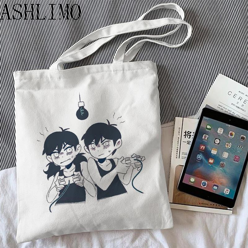 2022. aasta uus mäng Omori Naiste lõuendist õlakott Naistele ostukotid Puuvillane riie Kangas Toidupoed Käekotid Kangasraamatukott Tüdrukutele