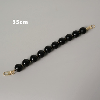 Accesoriu pentru geantă de femeie nouă, negru, bej, roșu, mărgele din rășină acrilică, brățară artizanală pentru femei, lanț de mâner pentru geanta de schimb