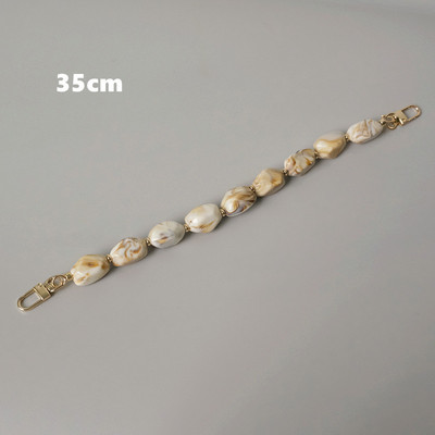 Accesoriu pentru geantă de femeie nouă, negru, bej, roșu, mărgele din rășină acrilică, brățară artizanală pentru femei, lanț de mâner pentru geanta de schimb