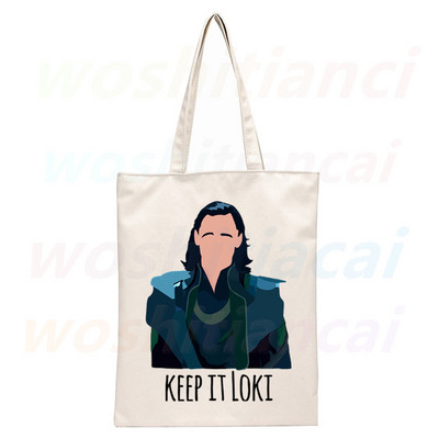 Loki Canvas válltáska női kézitáskáknak Eco újrafelhasználható bevásárlótáska Vintage táskák