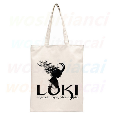 Loki Canvas válltáska női kézitáskáknak Eco újrafelhasználható bevásárlótáska Vintage táskák