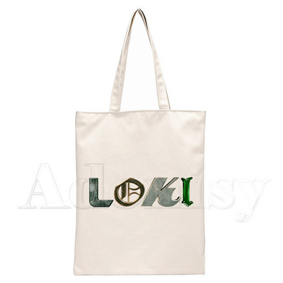 Loki Canvas válltáska női kézitáskáknak Eco újrafelhasználható bevásárlótáska Vintage táskák