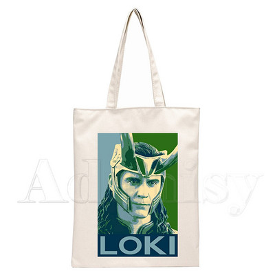 Loki Canvas válltáska női kézitáskáknak Eco újrafelhasználható bevásárlótáska Vintage táskák