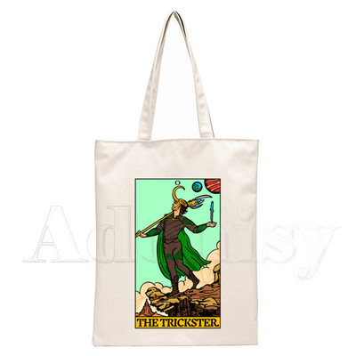 Loki Canvas válltáska női kézitáskáknak Eco újrafelhasználható bevásárlótáska Vintage táskák