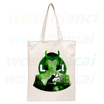 Loki Canvas válltáska női kézitáskáknak Eco újrafelhasználható bevásárlótáska Vintage táskák