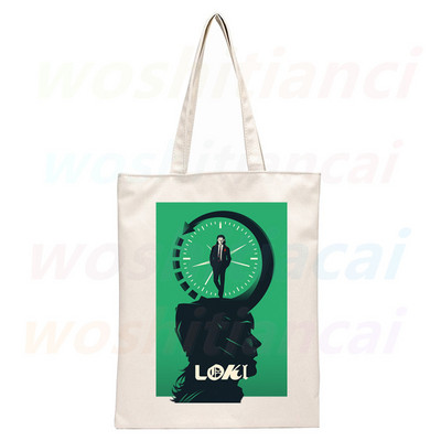 Loki Canvas válltáska női kézitáskáknak Eco újrafelhasználható bevásárlótáska Vintage táskák