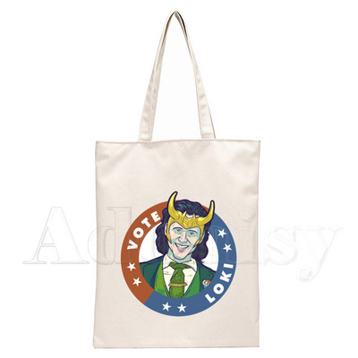 Loki Canvas válltáska női kézitáskáknak Eco újrafelhasználható bevásárlótáska Vintage táskák