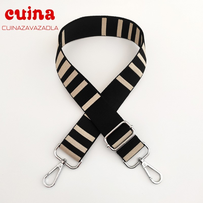 Jauna somas siksna plata rokassomu josta svītraina plata plecu plecu siksna rokassomām Rokturis nomaiņas somas piederumi somām