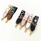 Madingi spalvingi krepšio dirželiai, juostelės, gėlių keitimas, platūs dirželiai, skirti skersiniam krepšiui, priedai, pečių dirželis krepšiams.