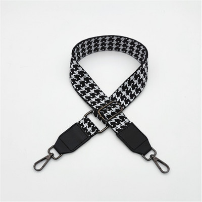Új Houndstooth táska vállpánt bőrrel Egy vállpánttal állítható csere hosszú vállpántos táskatartozékok