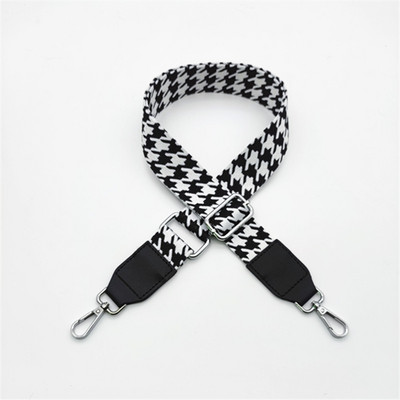Új Houndstooth táska vállpánt bőrrel Egy vállpánttal állítható csere hosszú vállpántos táskatartozékok