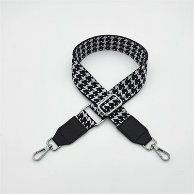 Új Houndstooth táska vállpánt bőrrel Egy vállpánttal állítható csere hosszú vállpántos táskatartozékok