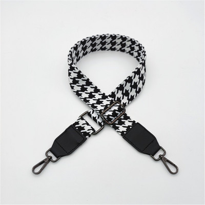 Új Houndstooth táska vállpánt bőrrel Egy vállpánttal állítható csere hosszú vállpántos táskatartozékok