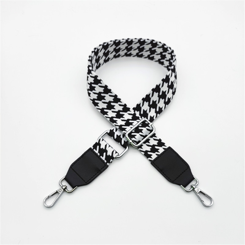 Új Houndstooth táska vállpánt bőrrel Egy vállpánttal állítható csere hosszú vállpántos táskatartozékok