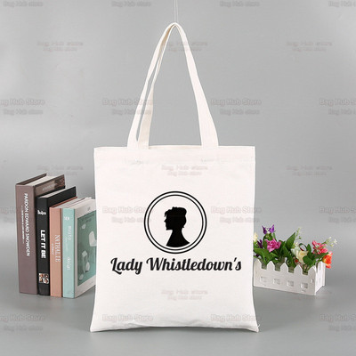 Whistledown Bridgertoni graafiline lõuend Lihtsad ostukotid TV-sarjad Tüdrukute elu vabaaja pistik Tea Lady pakend Käekott