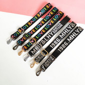 Zamjenske naramenice za usku torbu od 2,5 cm, podesive naramenice za torbicu LOVE Letters, svjetleće boje, remen za malu mini torbu