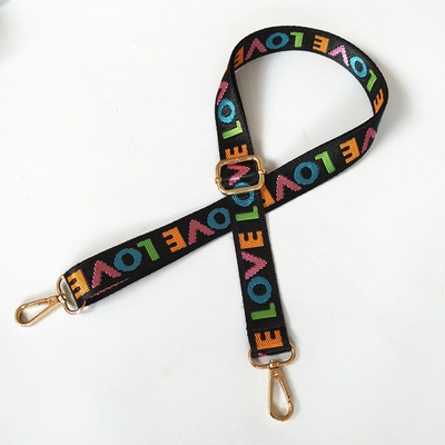 Zamjenske naramenice za usku torbu od 2,5 cm, podesive naramenice za torbicu LOVE Letters, svjetleće boje, remen za malu mini torbu