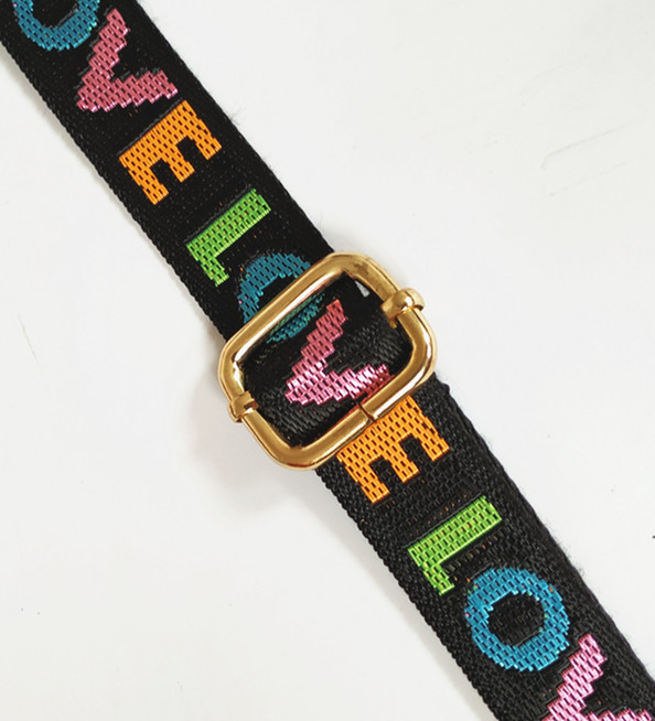 Zamjenske naramenice za usku torbu od 2,5 cm, podesive naramenice za torbicu LOVE Letters, svjetleće boje, remen za malu mini torbu