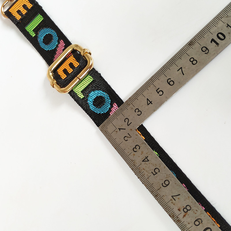 Zamjenske naramenice za usku torbu od 2,5 cm, podesive naramenice za torbicu LOVE Letters, svjetleće boje, remen za malu mini torbu