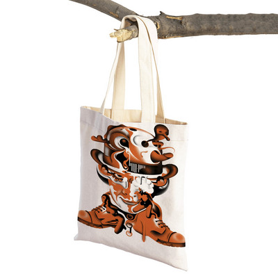 Crime Film A Clockwork Lady Shopping Bags Classic Movie Višekratna sklopiva eko platnena ženska torba za kupovinu Cartoon Travel Tote Handb