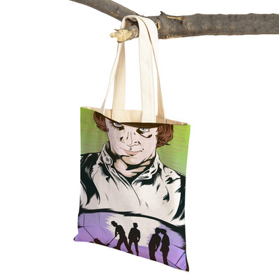 Crime Film A Clockwork Lady Shopping Bags Classic Movie Višekratna sklopiva eko platnena ženska torba za kupovinu Cartoon Travel Tote Handb