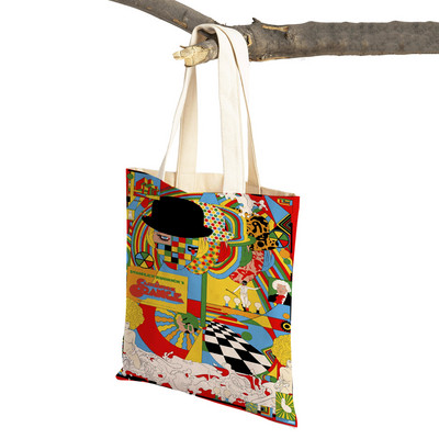 Crime Film A Clockwork Lady Shopping Bags Classic Movie Višekratna sklopiva eko platnena ženska torba za kupovinu Cartoon Travel Tote Handb