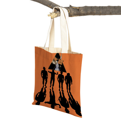 Crime Film A Clockwork Lady Shopping Bags Classic Movie Višekratna sklopiva eko platnena ženska torba za kupovinu Cartoon Travel Tote Handb