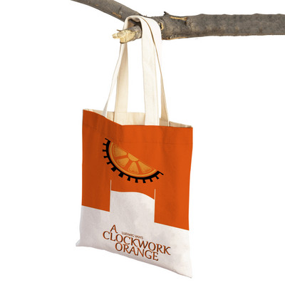 Crime Film A Clockwork Lady Shopping Bags Classic Movie Višekratna sklopiva eko platnena ženska torba za kupovinu Cartoon Travel Tote Handb