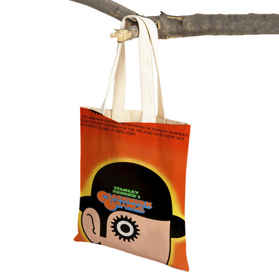 Crime Film A Clockwork Lady Shopping Bags Classic Movie Višekratna sklopiva eko platnena ženska torba za kupovinu Cartoon Travel Tote Handb