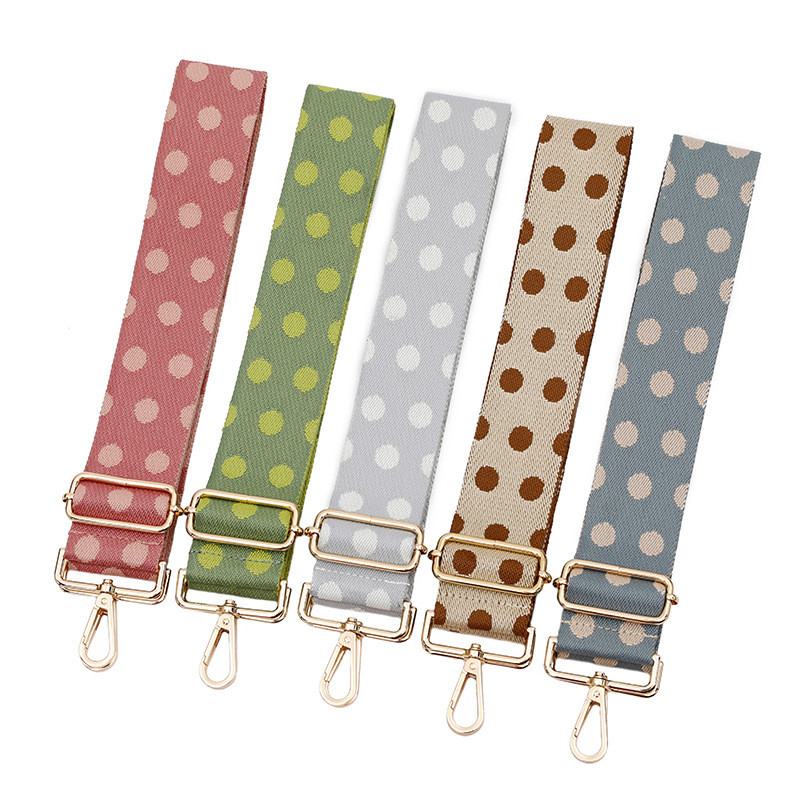 Curea de umăr pentru geantă cu buline la modă nouă Accesorii pentru genți pentru femei. Curea de umăr lungă, reglabilă, cu un umăr, diagonală