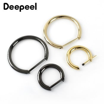 Deepeel 5 τμχ 20/30mm Μεταλλικές πόρπες με δακτύλιο D Αφαιρούμενη αλυσίδα με βιδωτό κούμπωμα κρεμαστό κούμπωμα αποσκευών DIY Εξοπλισμός διακόσμησης αξεσουάρ F1-21