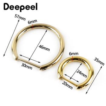 Deepeel 5 τμχ 20/30mm Μεταλλικές πόρπες με δακτύλιο D Αφαιρούμενη αλυσίδα με βιδωτό κούμπωμα κρεμαστό κούμπωμα αποσκευών DIY Εξοπλισμός διακόσμησης αξεσουάρ F1-21