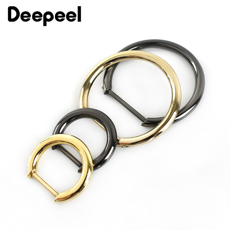 Deepeel 5gab 20/30mm metāla D gredzenu sprādzes noņemamas skrūvējamas somas ķēdes piekares aizdare DIY bagāžas aparatūras apdares piederumi F1-21