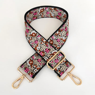 Új női, széles, 5 cm-es etnikai stílusú vállpánt, állítható egy vállú futártáska, hosszú pántos öv