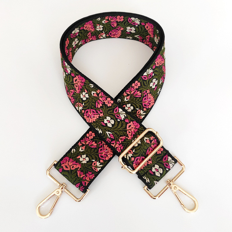 Új női, széles, 5 cm-es etnikai stílusú vállpánt, állítható egy vállú futártáska, hosszú pántos öv